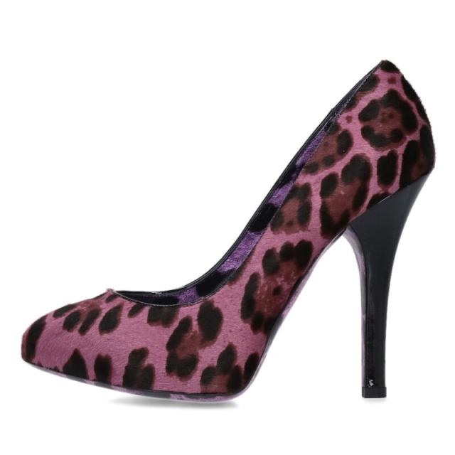 ドルチェアンドガッバーナ サイズ:37.5 レオパードハラコパンプス 中古 BS99