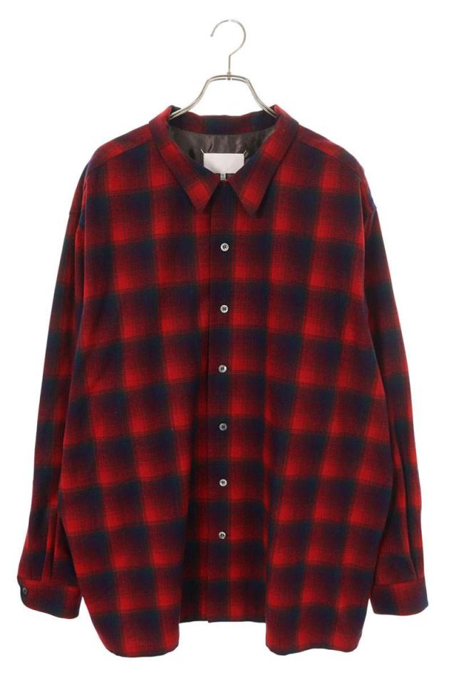 メゾンマルジェラ  ペンドルトン サイズ:46  S67DT0010 フランネルチェックオーバーサイズ長袖シャツ 中古 SB01