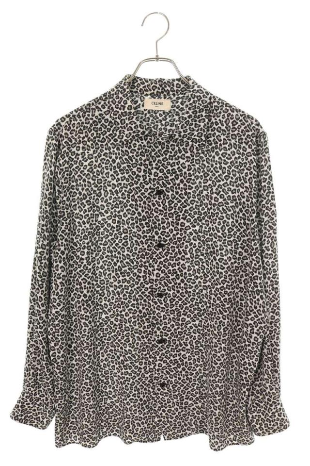 セリーヌ サイズ:40  2C268900H ハワイアンルーズレオパードプリント長袖シャツ 中古 SS13