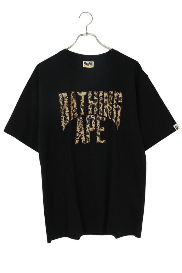 エイプ サイズ:L  WILD LEOPARD PATTERN NYC LOGO TEE レオパードNYCロゴTシャツ 中古 BS99
