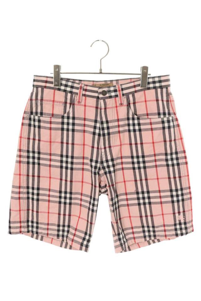シュプリーム  バーバリー サイズ:30  Burberry Denim Short チェック柄デニムハーフパンツ 中古 SB01