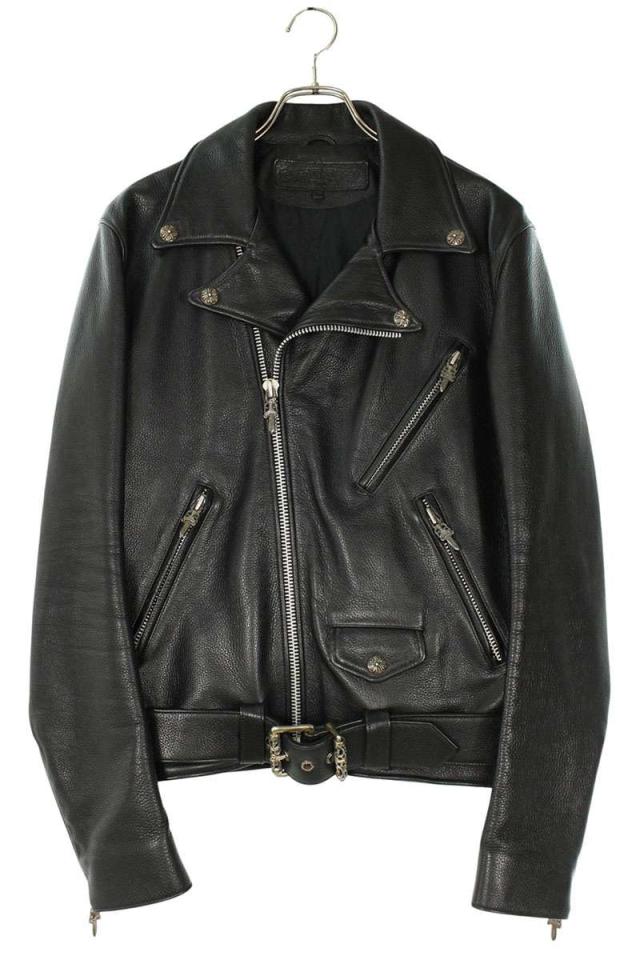 クロムハーツ サイズ:M JJ DEAN JJディーン ダガージップライダースレザージャケット 中古 SJ02