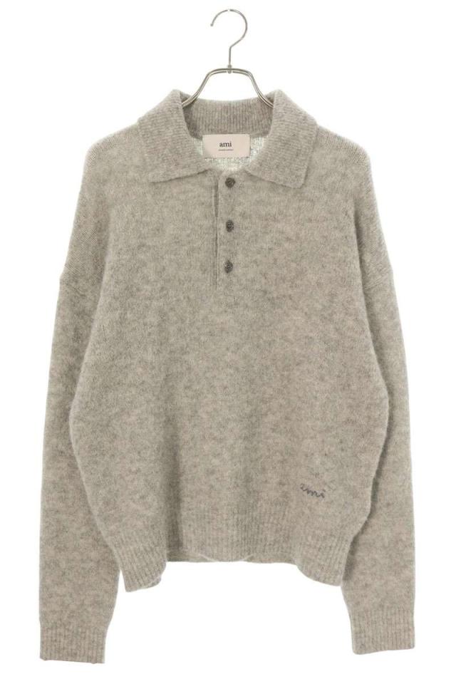 アミアレクサンドルマテュッシ サイズ:L  25AW  HPL405 ロゴ刺繍ポロニット 新古品 BS99