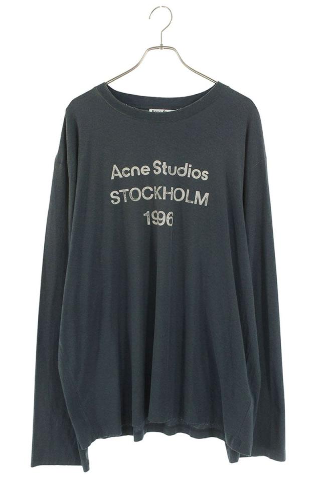 アクネストゥディオズ サイズ:XXL  25SS  FN-UX-TSHI000016 ヴィンテージ加工ロゴプリント長袖カットソー 中古 SB01 アクネストゥディオズ サイズ:XXL 25SS FN-UX-TSHI000016 ヴィンテージ