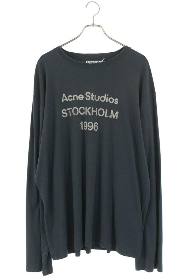 アクネストゥディオズ サイズ:XXL  25SS  FN-UX-TSHI000016 ヴィンテージ加工ロゴプリント長袖カットソー 中古 SB01