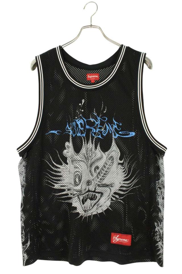 シュプリーム サイズ:L  20SS  Animal Basketball Jersey アニマルメッシュタンクトップ 中古 BS99