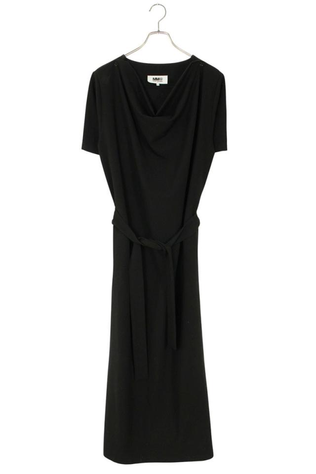 エムエムシックス サイズ:38  21AW  S52CT0634 ウエストタイドレスワンピース 中古 BS99