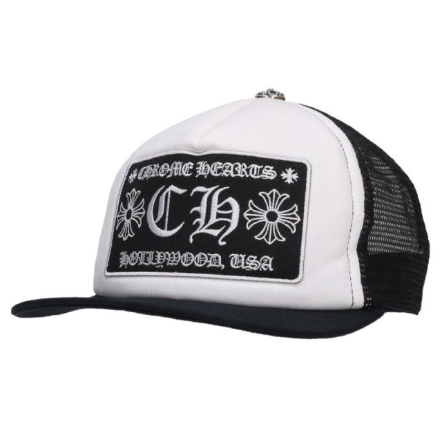 クロムハーツ サイズ:ONE SIZE  TRUCKER CAP CHパッチクロスボール付メッシュ帽子 中古 SJ02