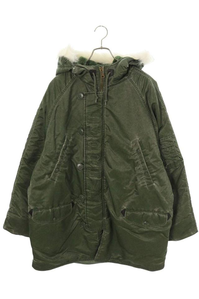 シュプリーム サイズ:XL  24AW  Washed Satin N-3B Parka ウォッシュドサテンパーカーコート 中古 OM10