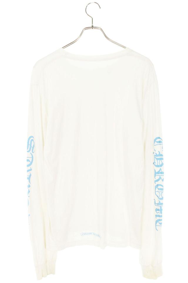 クロムハーツ サイズ:M  CH L S  1 ネックロゴプリント長袖カットソー 中古 SS07 クロムハーツ サイズ:M CH L S 1 ネックロゴプリント長袖カットソー