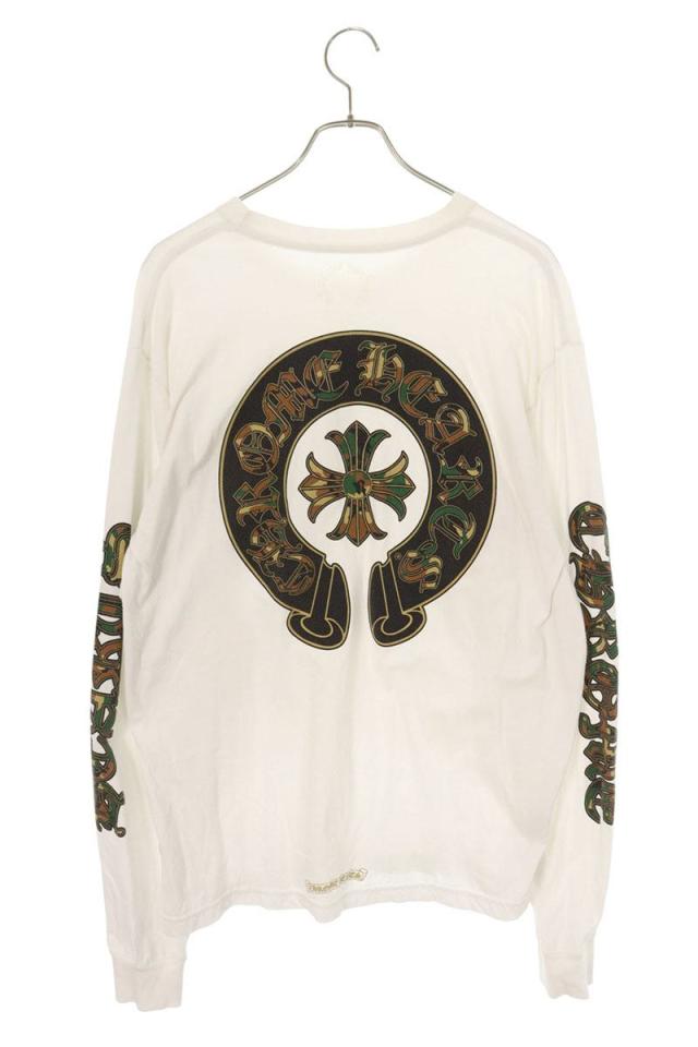 クロムハーツ サイズ:XL CH L S 1 カモフラホースシュープリント長袖カットソー 中古 OK15 クロムハーツ サイズ:XL CH L S 1 カモフラホースシュープリント長袖