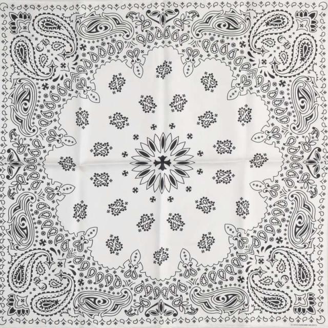 クロムハーツ CH SCARF バンダナプリントシルクスカーフ 中古 SJ02 
