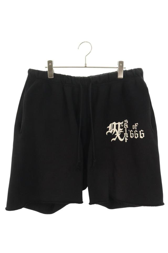 セントマイケル サイズ:XL  SM-HR8-0000-058 ロゴプリントハーフパンツ 中古 BS99