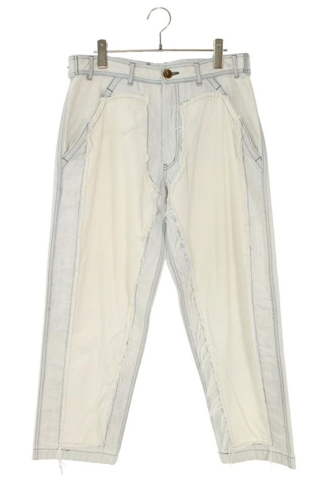 コムデギャルソンシャツ サイズ:XS  18AW コーデュロイ切り替えブリーチ加工デニムパンツ 中古 BS99