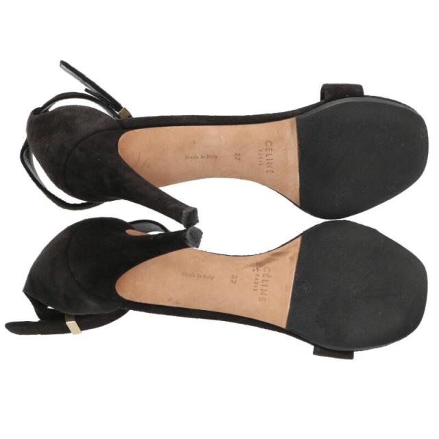 セリーヌ サイズ:37 アンクルストラップスエードミュール 中古 BS99