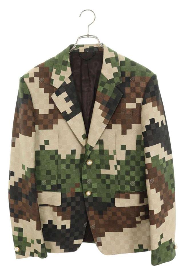 ルイヴィトン サイズ:46  24SS  RM241 HSB HQJ60E ダモフラージュテーラードジャケット 中古 OM10