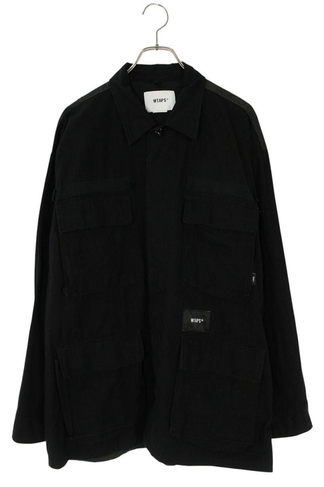 ダブルタップス サイズ:4  25SS  251WVDT-SHM03 バックパッチコットンツイル長袖シャツ 中古 BS99