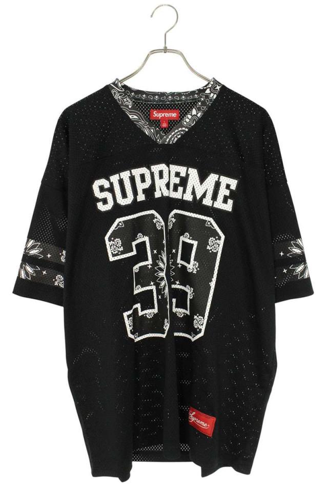 シュプリーム サイズ:L  25SS  Bandana  Football Jersey バンダナフットボールジャージーTシャツ 中古 SB01