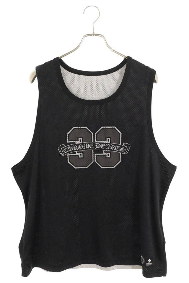 クロムハーツ サイズ:XL  MESH WARM UP JERSEY リバーシブルCHロゴプリントメッシュタンクトップ 中古 OK15
