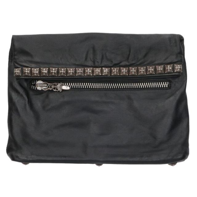 クロムハーツ  ピラミッド装飾レザークラッチバッグ 中古 SJ02