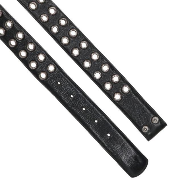 クロムハーツ サイズ:30  1.5 STRAP 1.5inch スクロールレーベルグロメットリベッツ レザーベルト 中古 SJ02