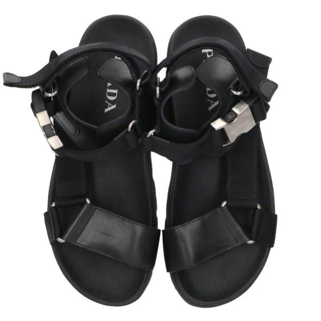 プラダ サイズ:8 2X3055 スポーティレザーナイロンテープサンダル 中古