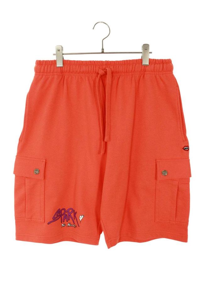 クロムハーツ サイズ:XL  PPO SPARK THE HEART MATTY BOYプリントスパークザハートハーフパンツ 中古 SJ02