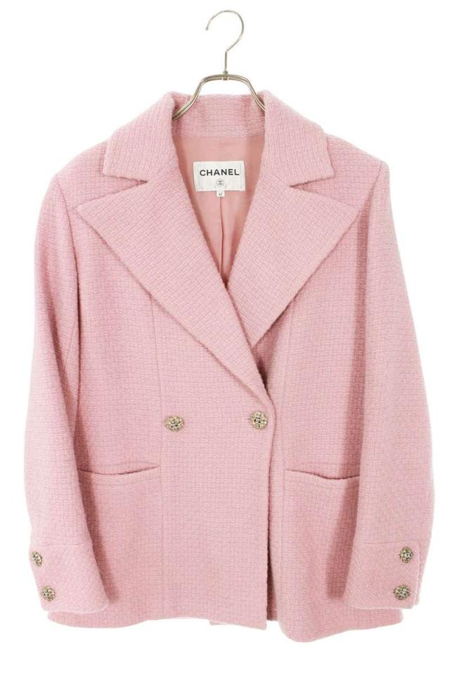 シャネル サイズ:40  P73600V64546 ココマークボタンツイードジャケット 中古 SB01