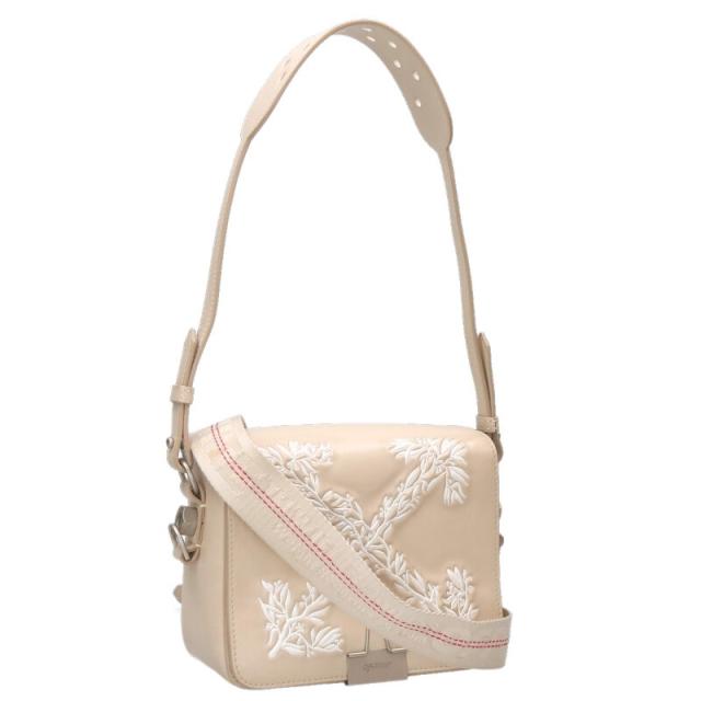 オフホワイト サイズ:ONE SIZE  Hanna Leaves flap bag フラップ2WAYレザーショルダーバッグ 中古 BS99