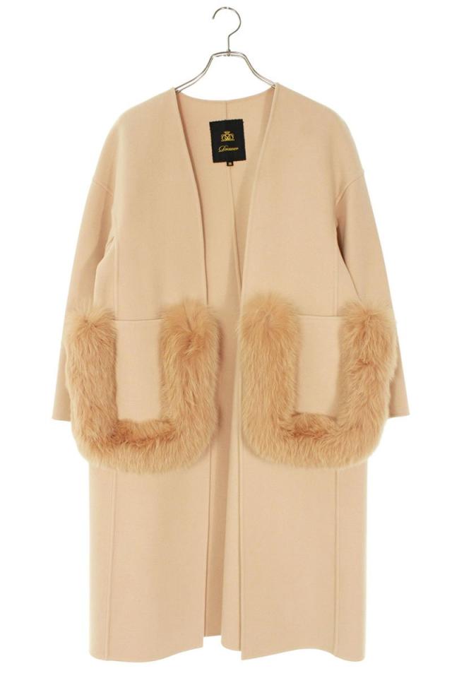 ドゥロワー サイズ:36  6525-234-0760 ケヌキファーポケットノーカラーコート 中古 BS99