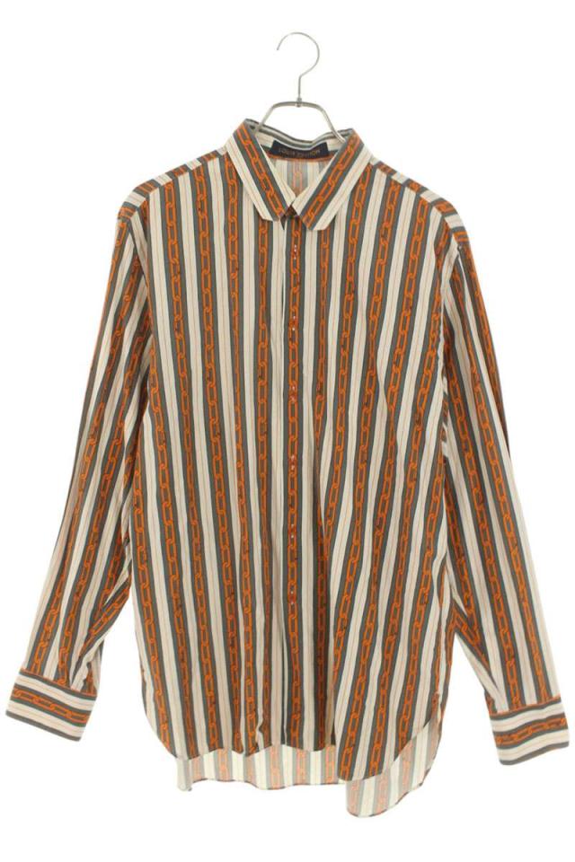 ルイヴィトン サイズ:M  19AW  RM192M NLJ HHS17W チェーンデザイン長袖シャツ 中古 OM10