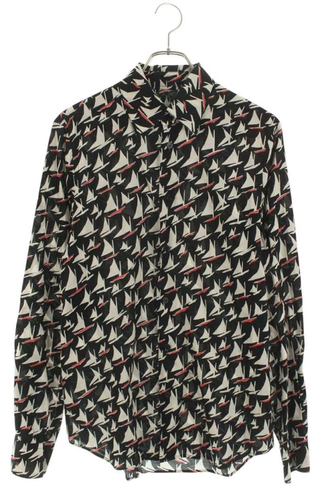 マルニ サイズ:46  18SS  M05DL0132 総柄コットン長袖シャツ 中古 BS99