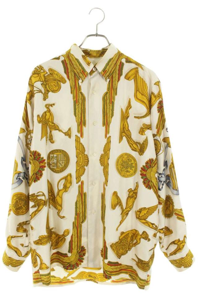 エルメス サイズ:40 総柄シルク長袖シャツ 中古 BS99