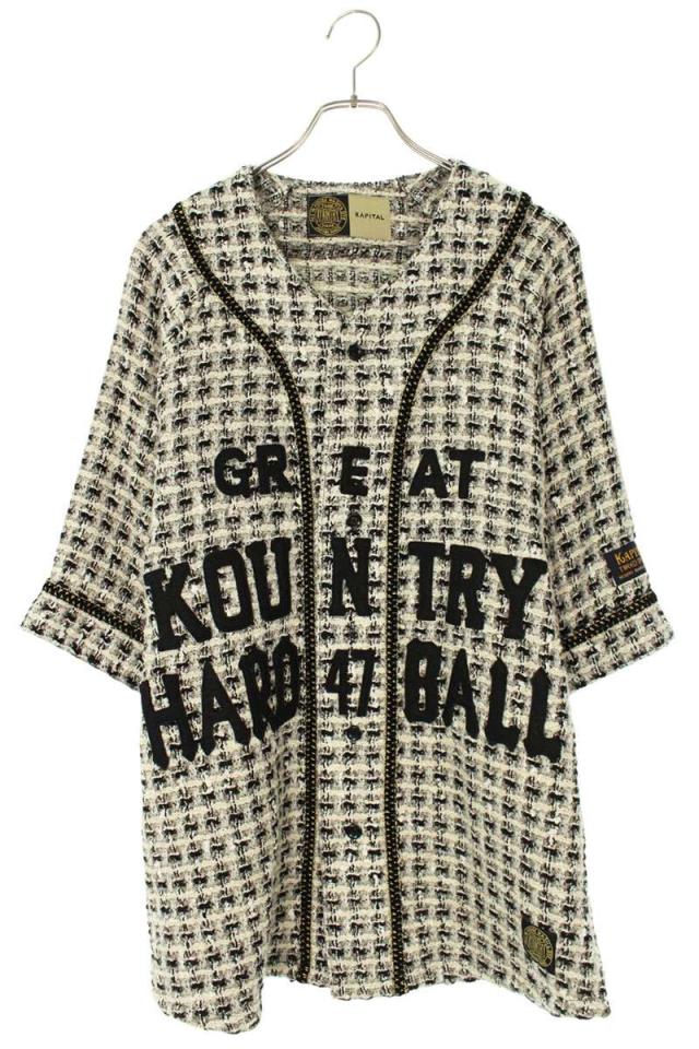 キャピタル サイズ:FREE  K2410SS091 ツイードベースボール半袖シャツ 中古 SB01