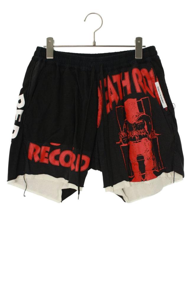 チルドレンオブザディスコーダンス サイズ:2  COTDSEMBLPT-364 プリントレイヤードスウェットハーフパンツ 中古 BS99