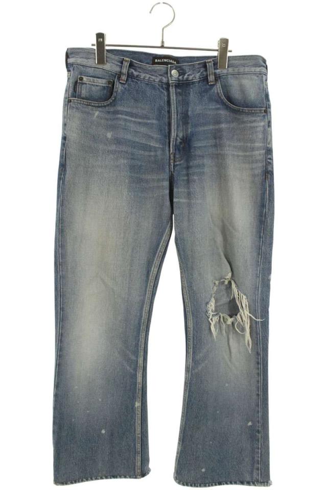 バレンシアガ サイズ:31インチ  536158 TAP04 ブーツカットダメージデニムパンツ 中古 OM10