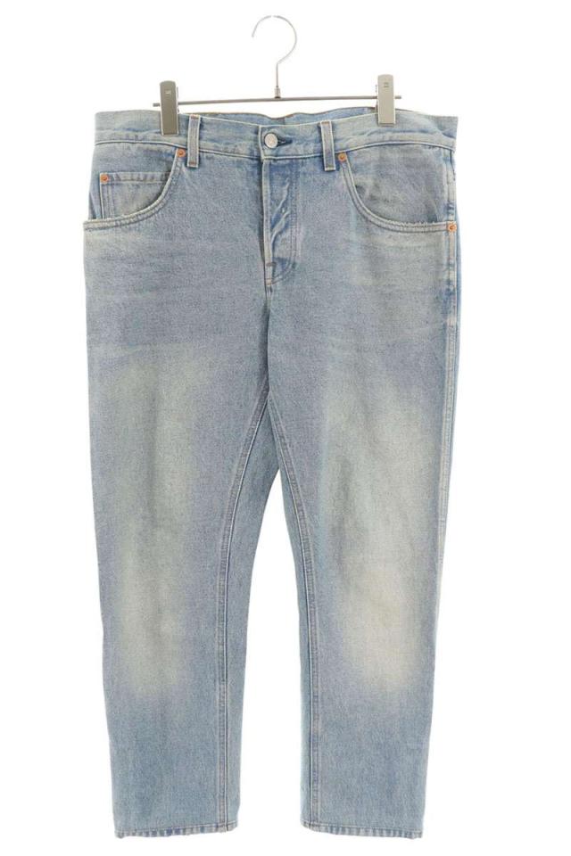 グッチ サイズ:34インチ  430368 XR606 ボタンフライテーパードデニムパンツ 中古 BS99