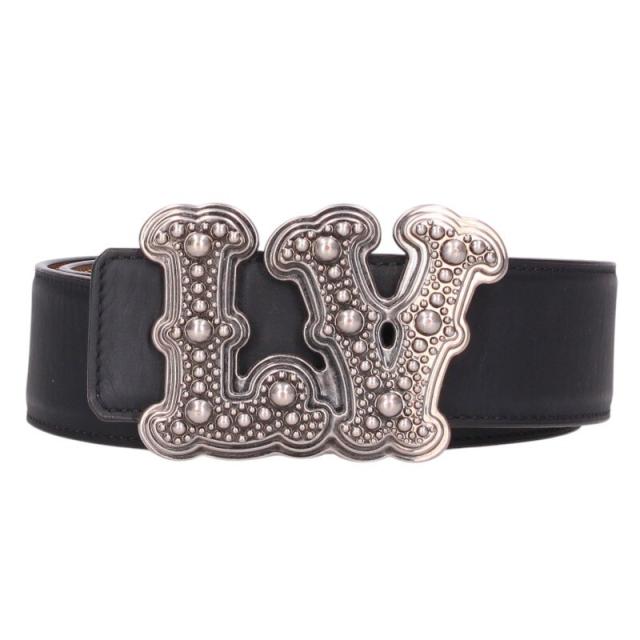 ルイヴィトン サイズ:85/34  24SS  M8543 ベルト・ランチ スタッズ 40MM リバーシブルベルト 中古 SB01