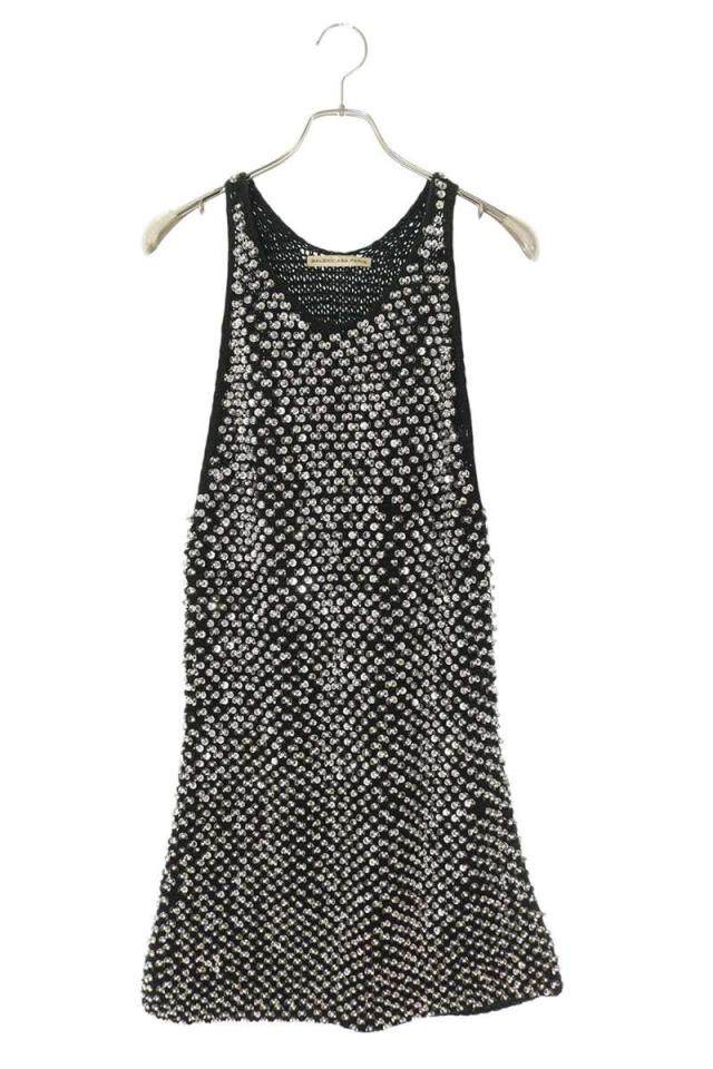 バレンシアガ サイズ:40  215339 T7034 スパンコールデザインニットワンピース 中古 BS99