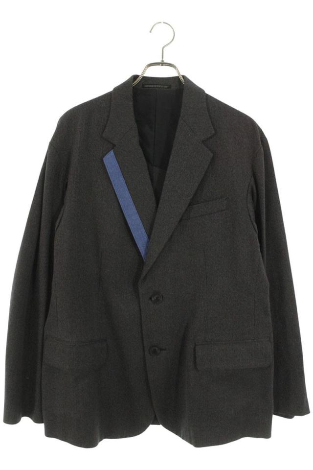 ヨウジヤマモトプールオム サイズ:2  HK-J10-011 杢ツイル 青ラインジャケット 中古 BS99