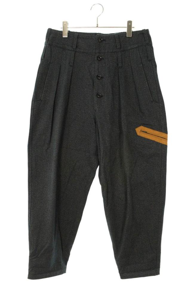 ヨウジヤマモトプールオム サイズ:2  HK-P15-009 サイドポケットタックワイドロングパンツ 中古 BS99