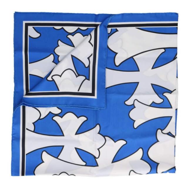 クロムハーツ   CH SCARF セメタリークロス総柄シルクスカーフ 中古 SJ02