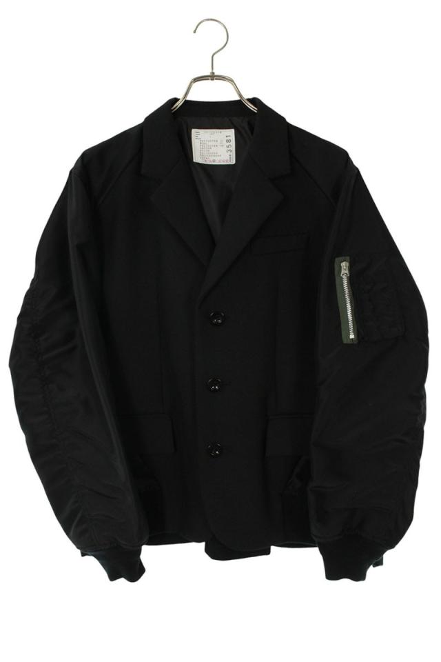 サカイ サイズ:1  25-03581M ボンディングミックステーラードジャケット 中古 FK04