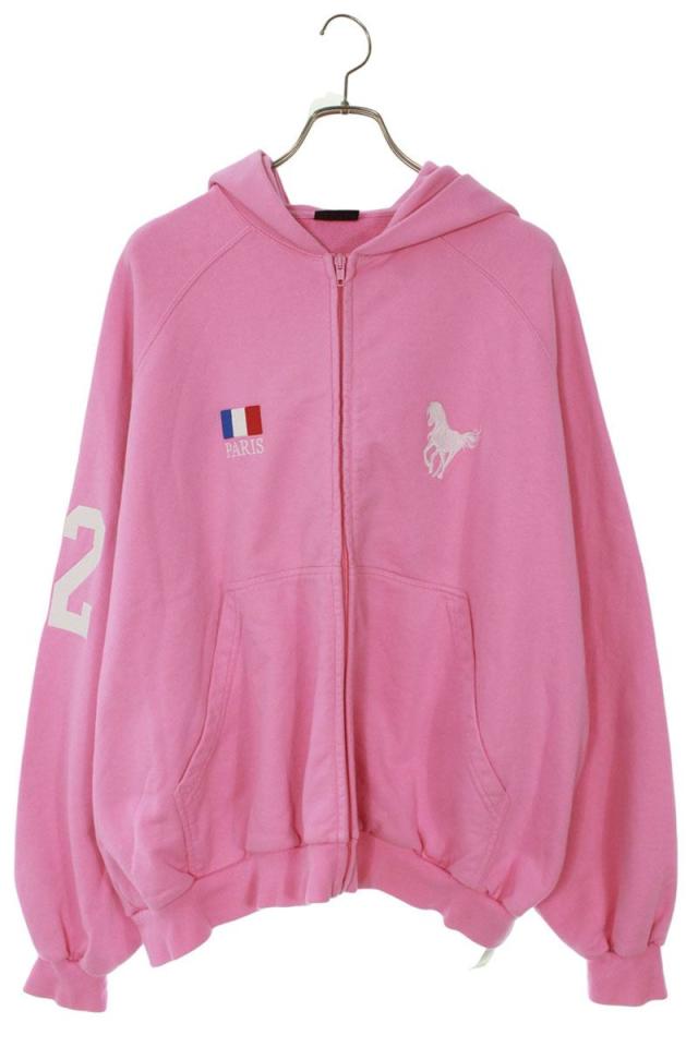 バレンシアガ サイズ:1  720425 TNVD4 ポロジップアップパーカー 中古 SB01