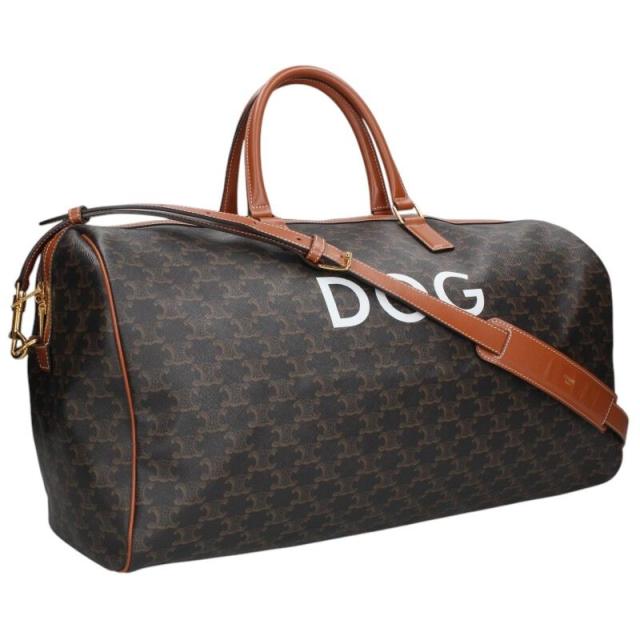 セリーヌ サイズ:50 PVCトリオンフ総柄ボストンバッグ 中古 BS99