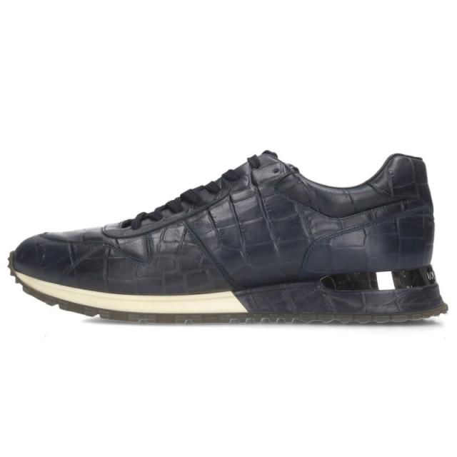 ルイヴィトン サイズ:9.5  ランアウェイライン クロコ型押しレザースニーカー 中古 BS99