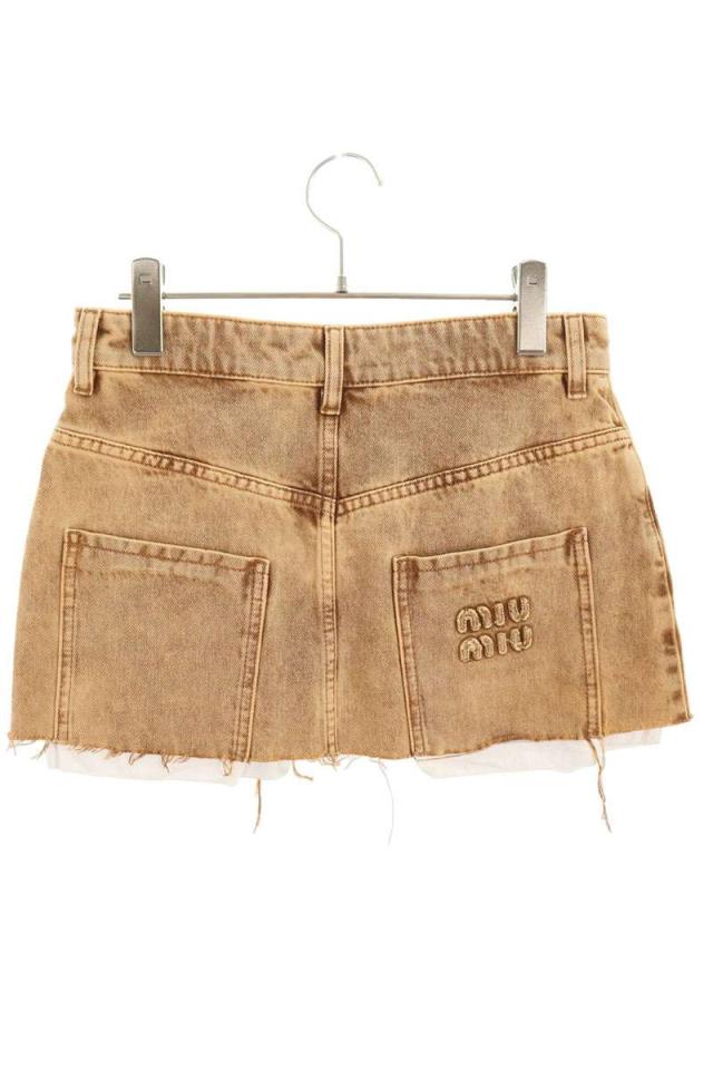 ミュウミュウ サイズ:36 GWD278 ローライズデニムミニスカート 中古 BS99