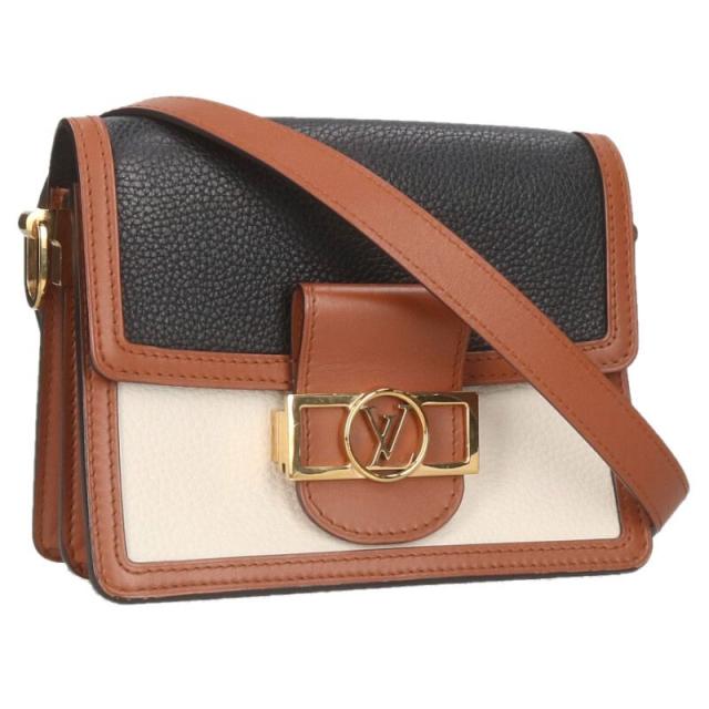 ルイヴィトン サイズ:MINI  M55073 ドーフィーヌMINI トリヨンレザー ノワール ブロンショルダーバッグ 中古 BS99
