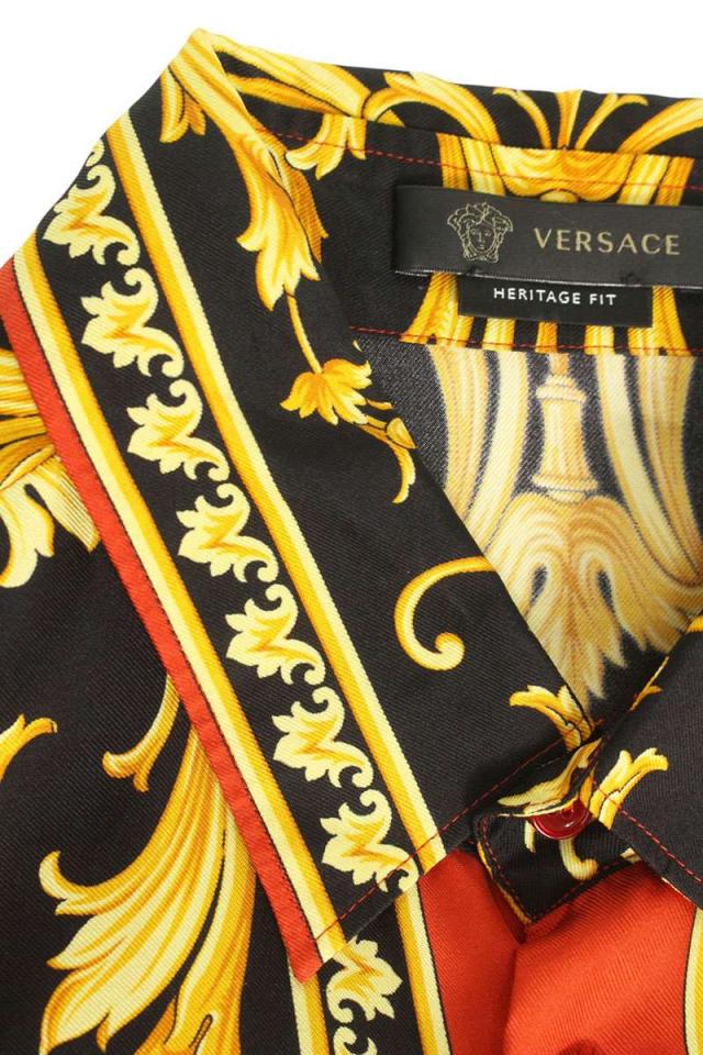 ヴェルサーチェ サイズ:39 A84050 バロック総柄シルク長袖シャツ 中古 BS99