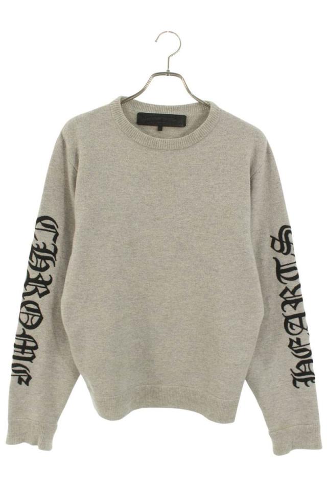 クロムハーツ サイズ:M 袖ロゴ刺繍カシミアニット 中古 OK15